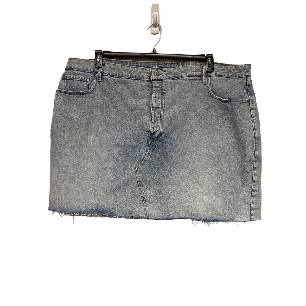 NEW! Old Navy Button Fly Denim Cut Off Jean Skirt Plus Size Women's 28
